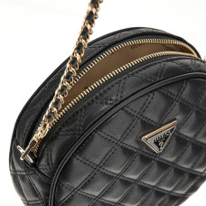 Guess Giully Round Quilted Trotter Bag Black