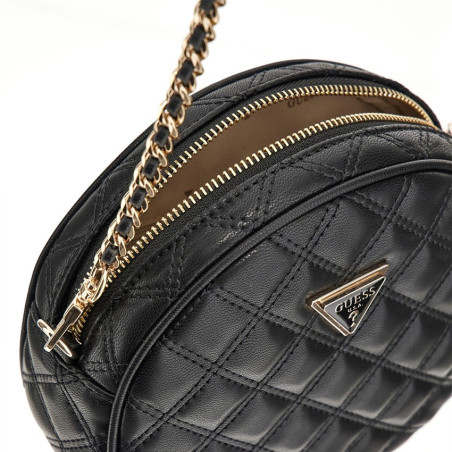 Guess Giully  Sac Trotteur Rond Surpiqué Black ouvert