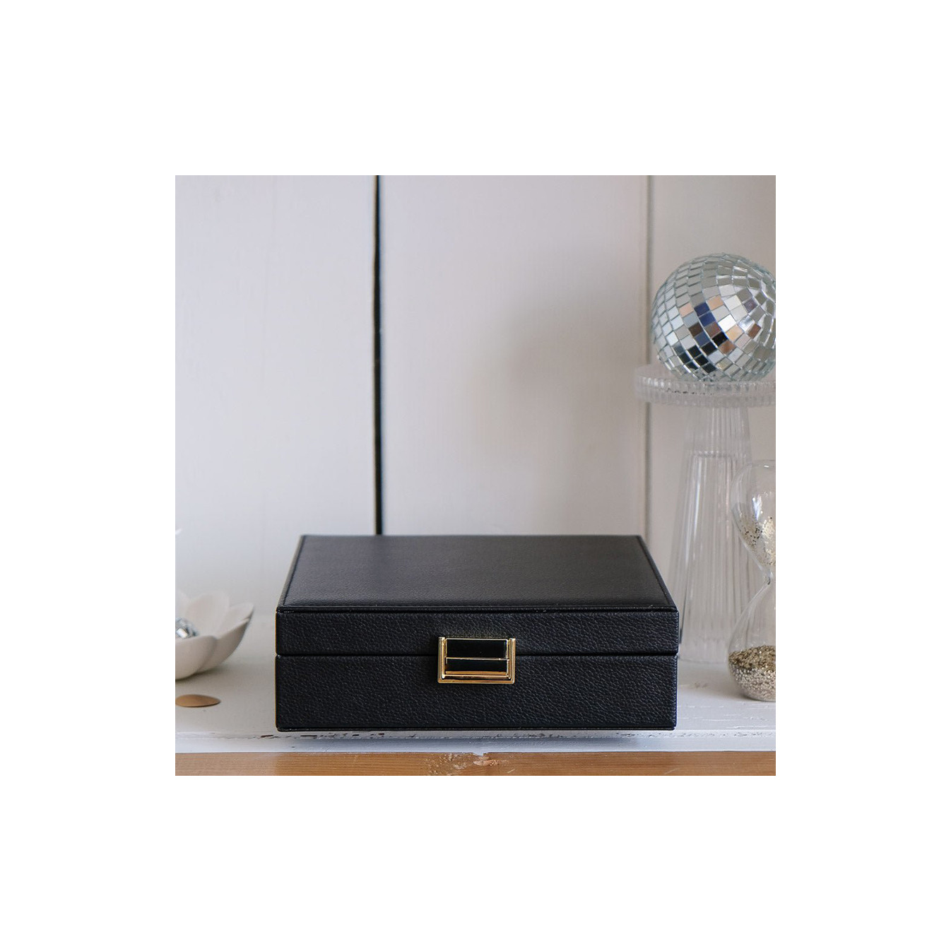 Maison Scarlett Boite A Bijoux En Cuir Noir