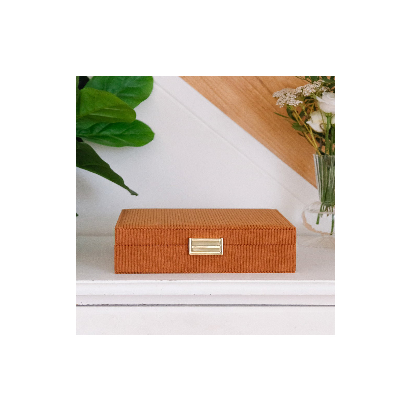 Maison Scarlett Boite A Bijoux En Velours Camel