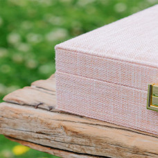 Maison Scarlett Anne Jewelry Box in Pink Linen