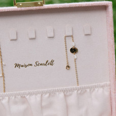 Maison Scarlett Anne Jewelry Box in Pink Linen