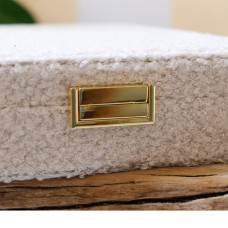 Maison Scarlett Anne White Teddy Faux Fur Jewelry Box