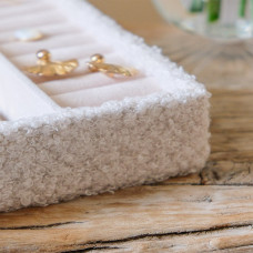Maison Scarlett Anne White Teddy Faux Fur Jewelry Box