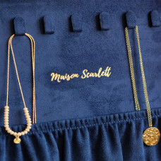 Maison Scarlett Anne Jewelry Box in Navy Blue Velvet