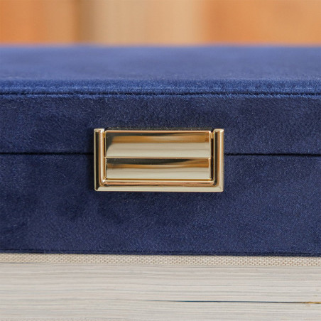 Maison Scarlett Anne Jewelry Box in Navy Blue Velvet