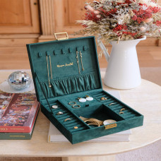 Maison Scarlett Anne Green Velvet Jewelry Box