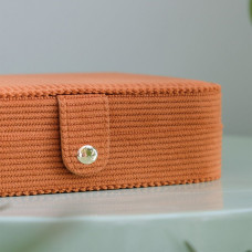 Scarlett Brigitte Camel Velvet Travel Jewelry Box
