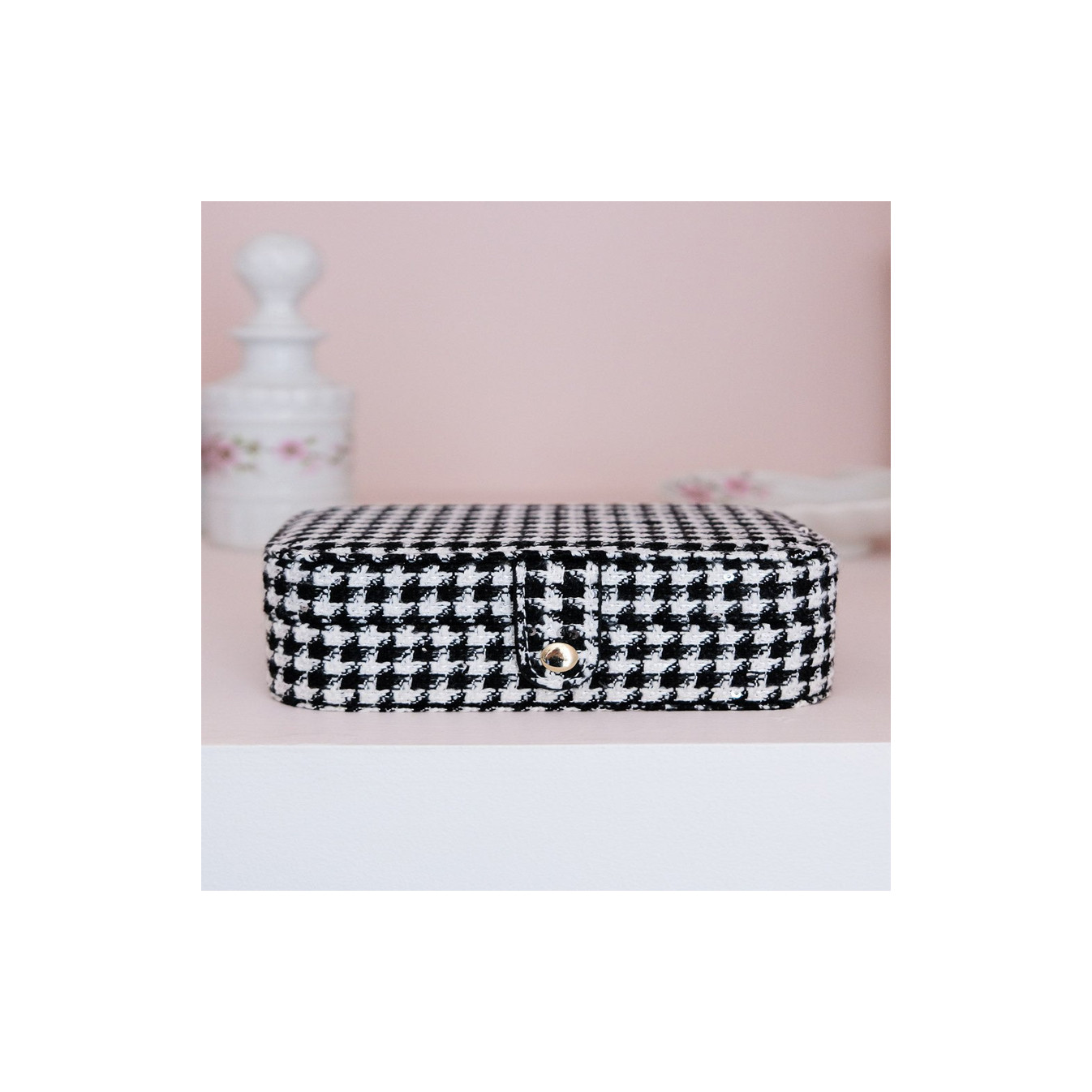 Scarlett Brigitte Maison Travel Jewelry Box Polka Dot Black