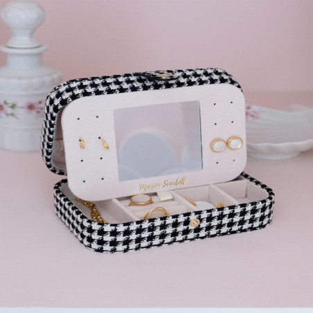 Scarlett Brigitte Maison Travel Jewelry Box Polka Dot Black