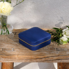 Maison Scarlett Travel Jewelry Box Corinne PU Navy Blue