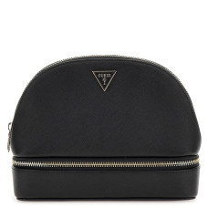 Guess Large Dome Toiletry Bag 2 Compartments Black