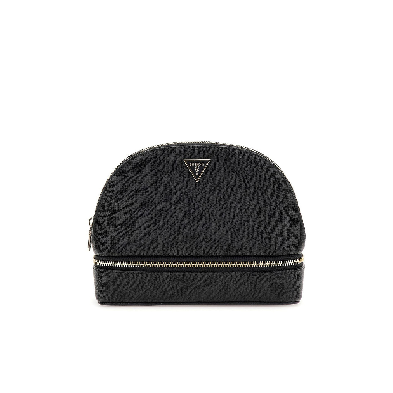 Guess Large Dome Toiletry Bag 2 Compartments Black