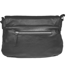Léa Toni Small Crossbody Bag with Flap Cybèlie Leather Black