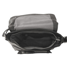 Léa Toni Small Crossbody Bag with Flap Cybèlie Leather Black