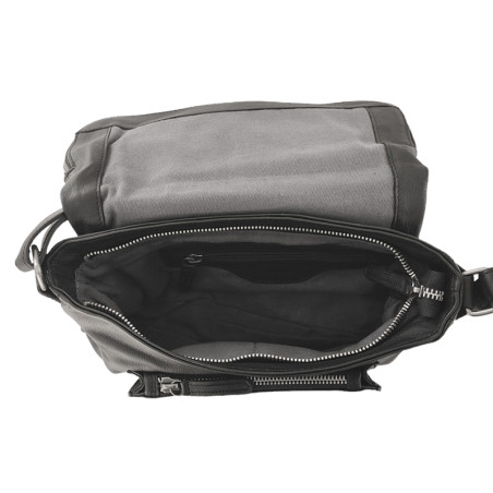 Léa Toni Small Crossbody Bag with Flap Cybèlie Leather Black