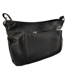 Léa Toni Small Crossbody Bag with Flap Cybèlie Leather Black