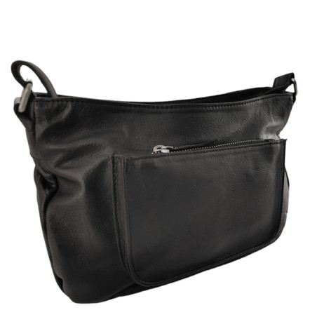 Léa Toni Small Crossbody Bag with Flap Cybèlie Leather Black