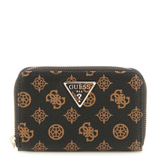 Guess Laurel Portefeuille Medium Zip Mocha Logo