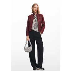 Desigual Quilted Bag S Flossy Silver