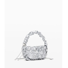 Desigual Quilted Bag S Flossy Silver
