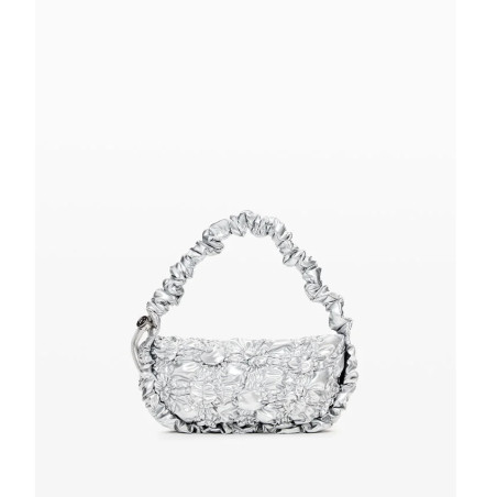 Desigual Quilted Bag S Flossy Silver