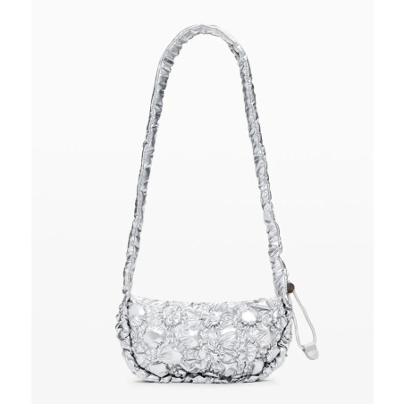 Desigual Quilted Bag S Flossy Silver