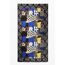 Desigual Floral Rectangle Scarf Navy