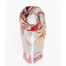 Desigual Floral Scarf Rectangle Granate