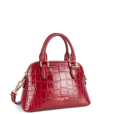 Lancaster SExo Mini Sac à Main Cuir Croco 524-104 Carmin cote