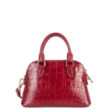 Lancaster Exo Mini Handbag Croco Leather 524-104 Carmine