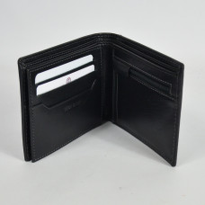 Serge Blanco Marfa Italian 3-Compartment Wallet MAR21044 Black