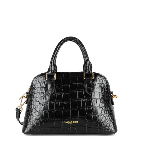 Lancaster Exo Mini Sac à Main Demi Lune Croco 524-105 Noir