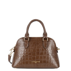 Lancaster Exo Mini Handbag Half Moon Croco 524-105 Mink