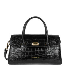 Lancaster Exo Mini Handbag Baguette Croco 524-108 Black