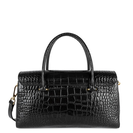 Lancaster Exo Mini Sac à Main Baguette Croco 524-108 Noir dos