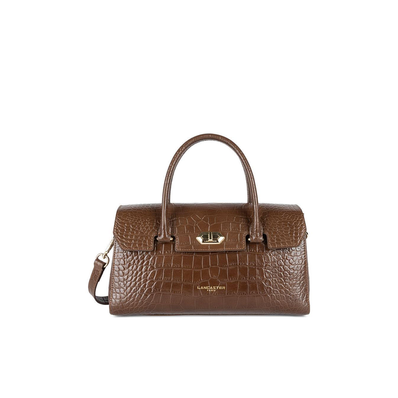 Lancaster Exo Mini Sac à Main Baguette Croco 524-108 Vison