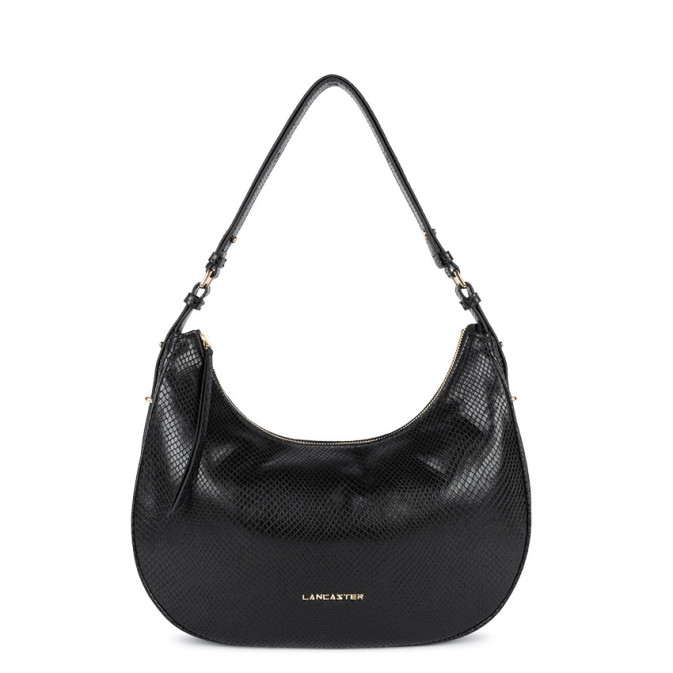 Lancaster Exo Aria Grand Hobo Bag 524-111 Black Python