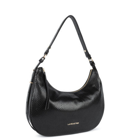 Lancaster Exo Aria Grand Hobo Bag 524-111 Black Python