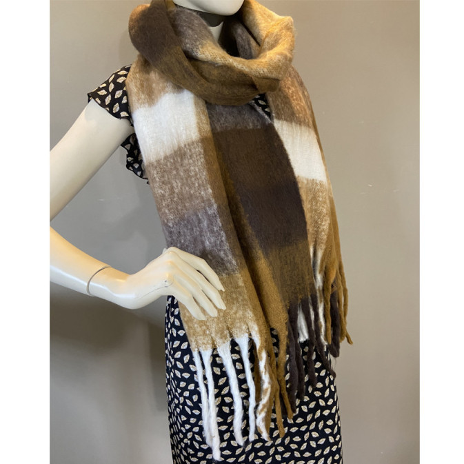 Atoll Palm Thick Scarf Brown