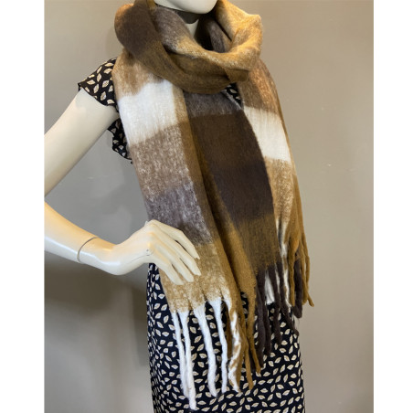 Atoll Palm Thick Scarf Brown