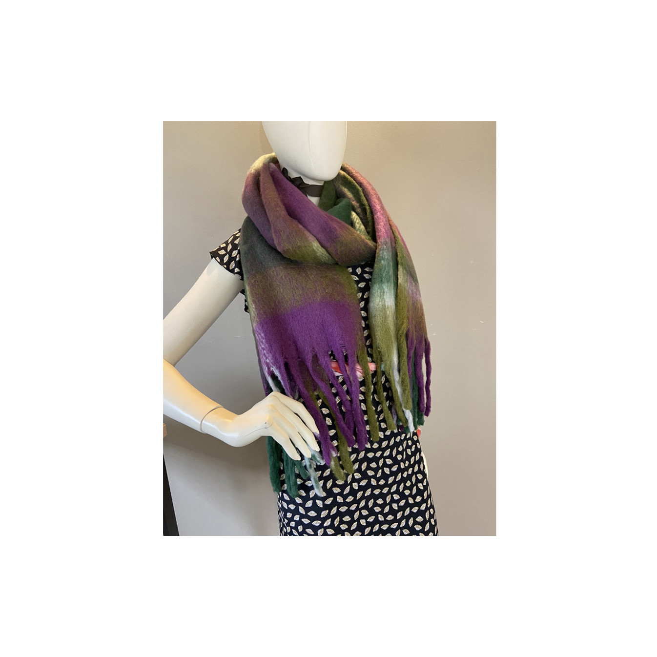 Atoll Palm Thick Scarf Lilac