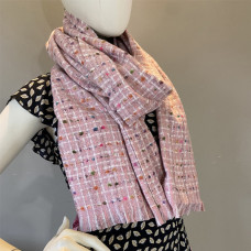 Atoll Palm Woven Scarf Pink