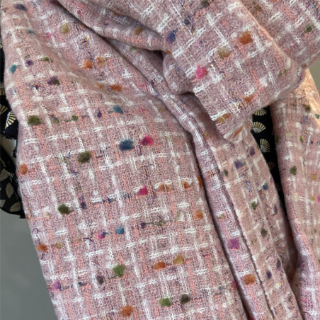 Atoll Palm Woven Scarf Pink