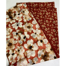 Atoll Palm Floral Red Shawl