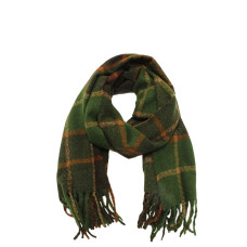 Atoll Palm Squares Party Scarf Unisex Checkered Green