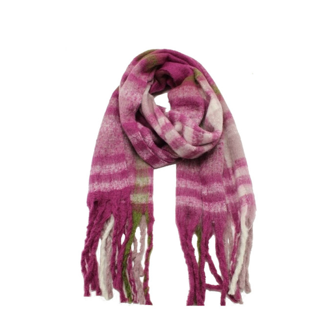 Atoll Palm Thick Scarf Pink