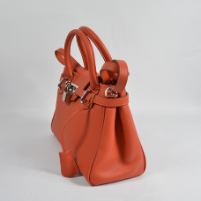 Berthille Mini Vendome Grained Orange Handbag