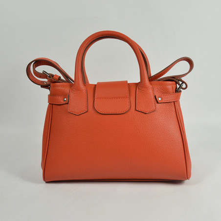 Berthille Mini Vendome Grained Orange Handbag