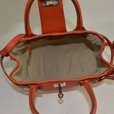 Berthille Mini Vendome Grained Orange Handbag